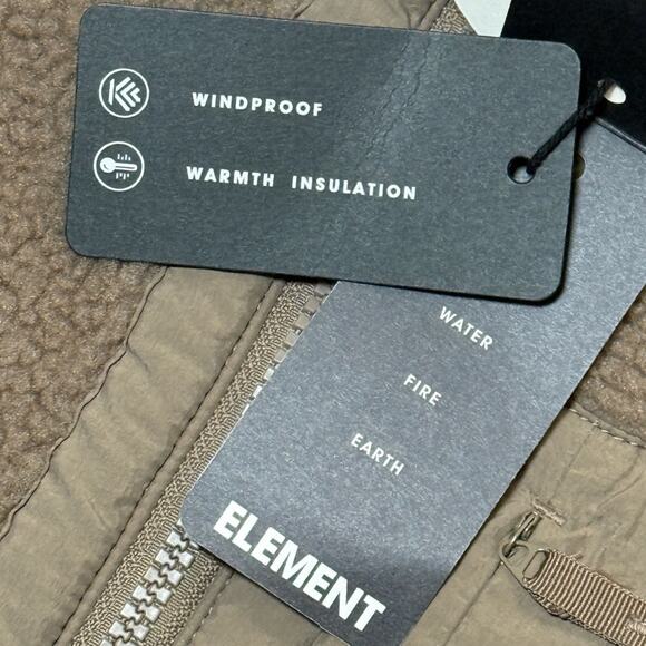 Element Oak Sherpa Sherpa Jacket for Men Size M NWT $120 MSRP ELYJK00224 - Picture 9 of 11
